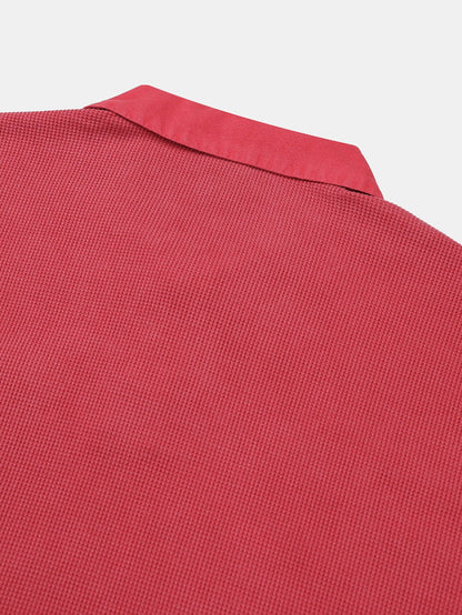 MAGNOLIA Waffle Knit Rugby Polo(SAX,RED,CHARCOAL) 商品画像7/12