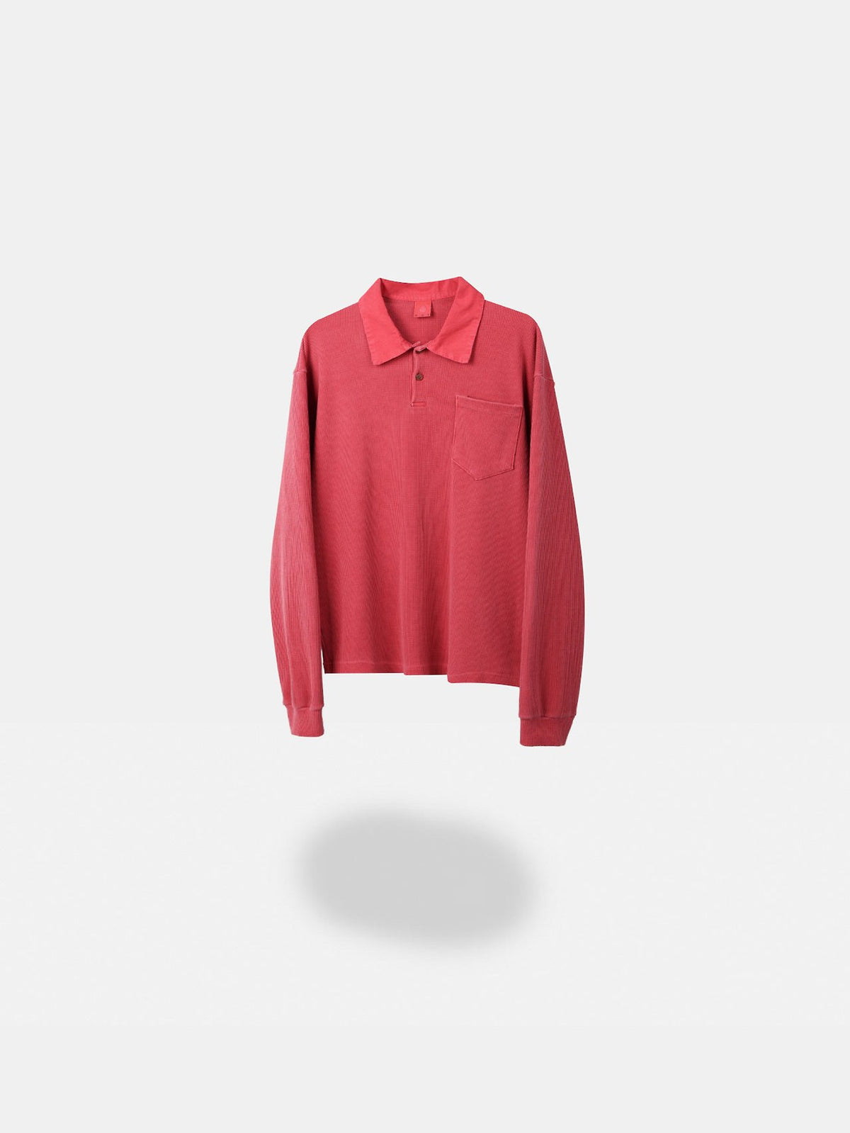MAGNOLIA Waffle Knit Rugby Polo(SAX,RED,CHARCOAL) 商品画像10/12