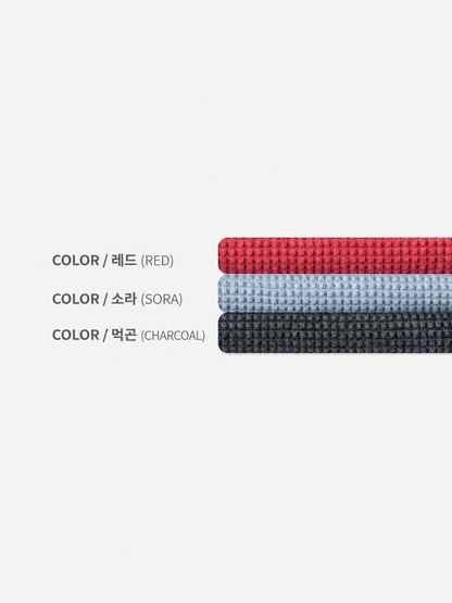MAGNOLIA Waffle Knit Rugby Polo(SAX,RED,CHARCOAL) 商品画像11/12
