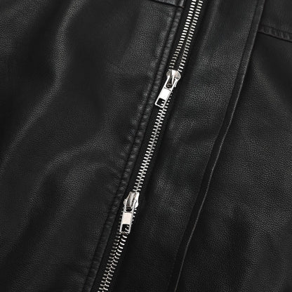 MAGNOLIA Washed Faux Leather Blouson(BLACK) 商品画像5/9