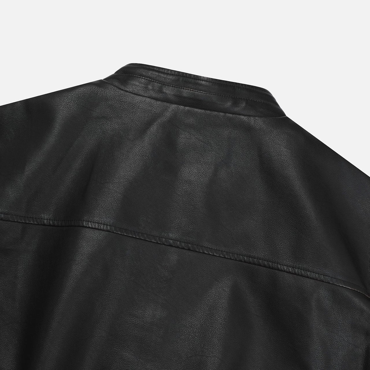 MAGNOLIA Washed Faux Leather Blouson(BLACK) 商品画像6/9