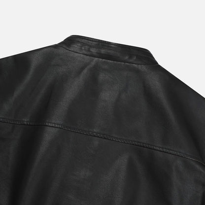 MAGNOLIA Washed Faux Leather Blouson(BLACK) 商品画像6/9