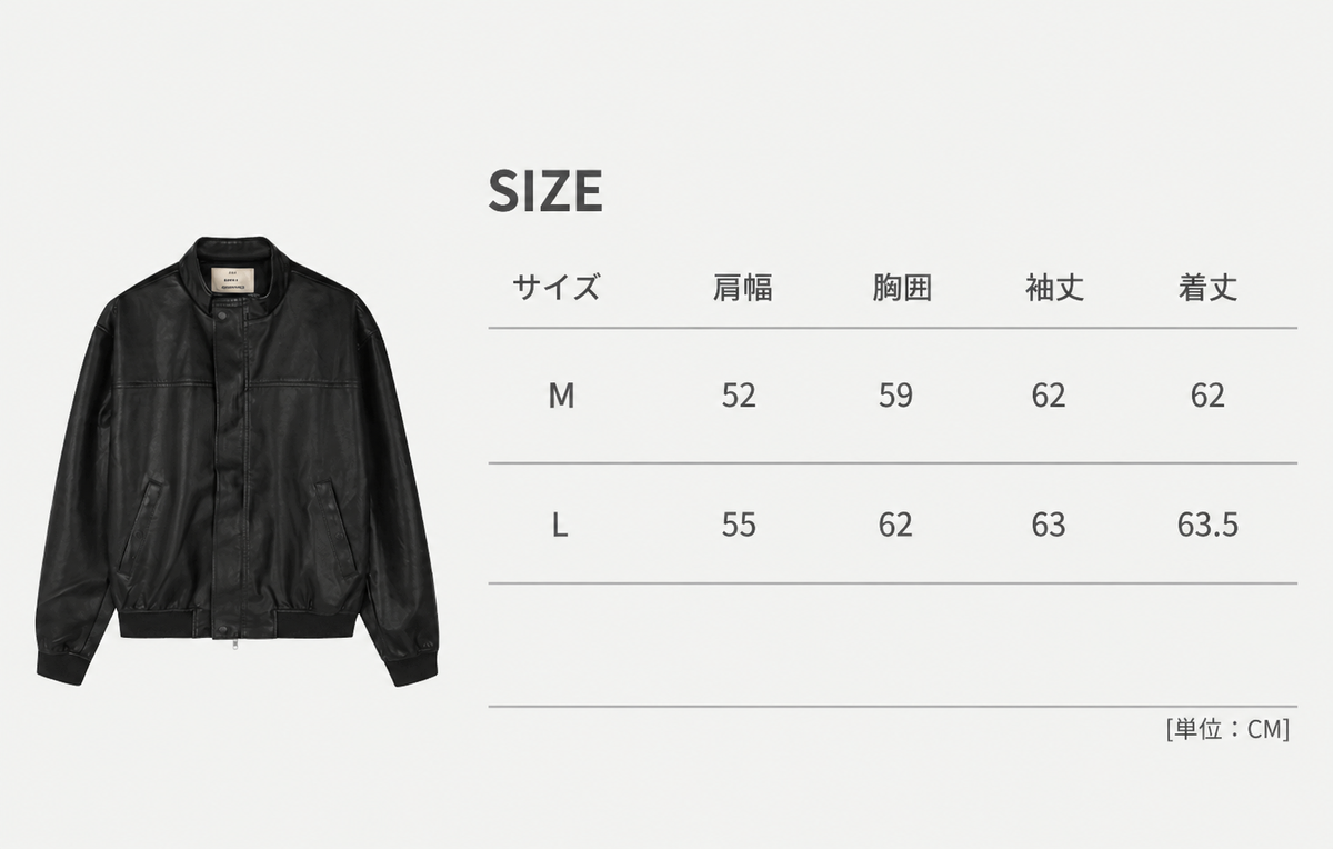 MAGNOLIA Washed Faux Leather Blouson(BLACK) 商品画像11/11