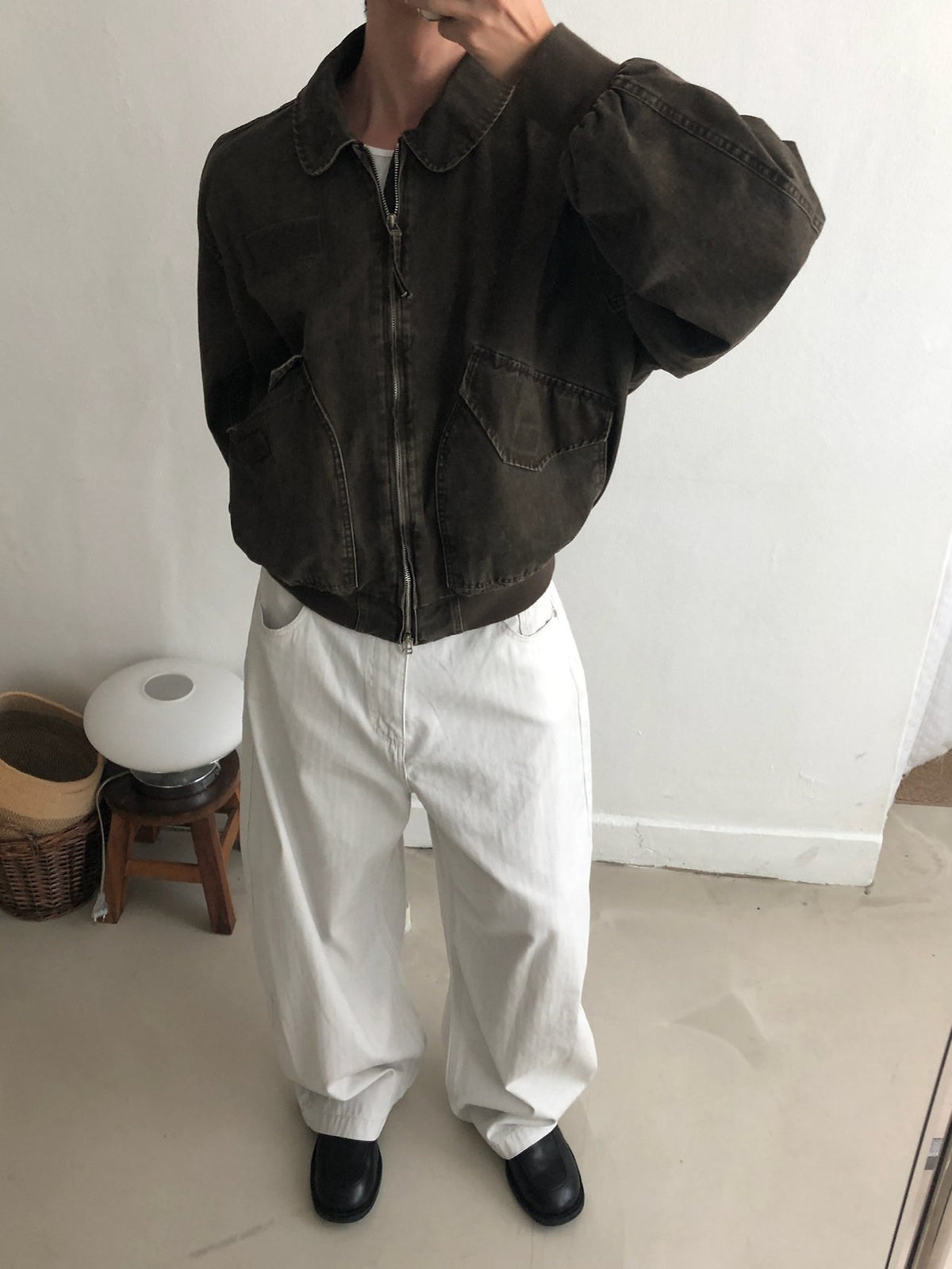 MAGNOLIA Welling Flight Jacket(BLACK, BROWN) 商品画像1/15