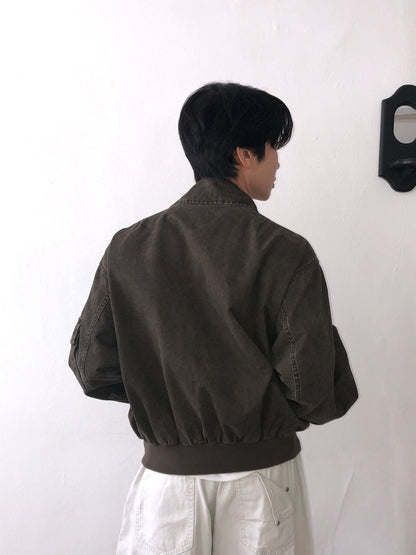 MAGNOLIA Welling Flight Jacket(BLACK, BROWN) 商品画像3/15
