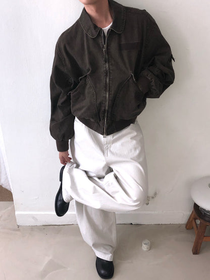 MAGNOLIA Welling Flight Jacket(BLACK, BROWN) 商品画像4/15