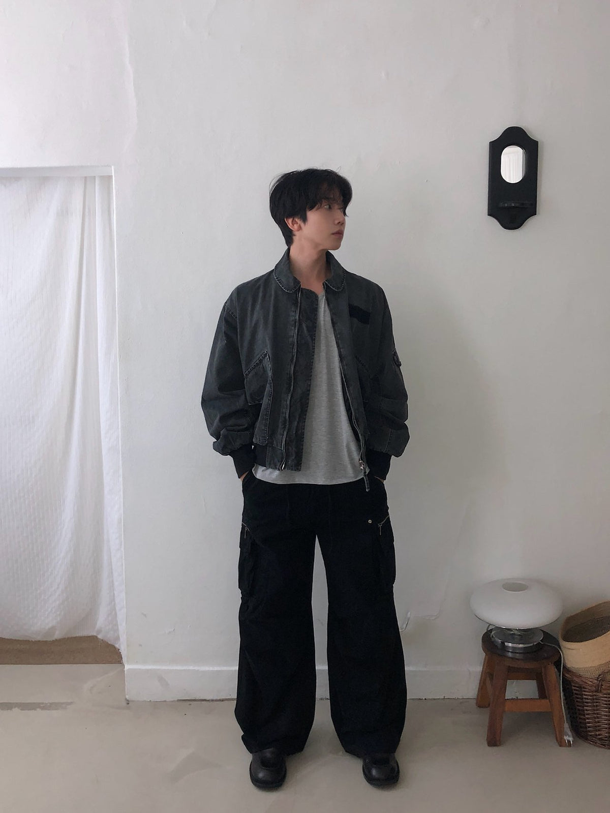 MAGNOLIA Welling Flight Jacket(BLACK, BROWN) 商品画像6/15