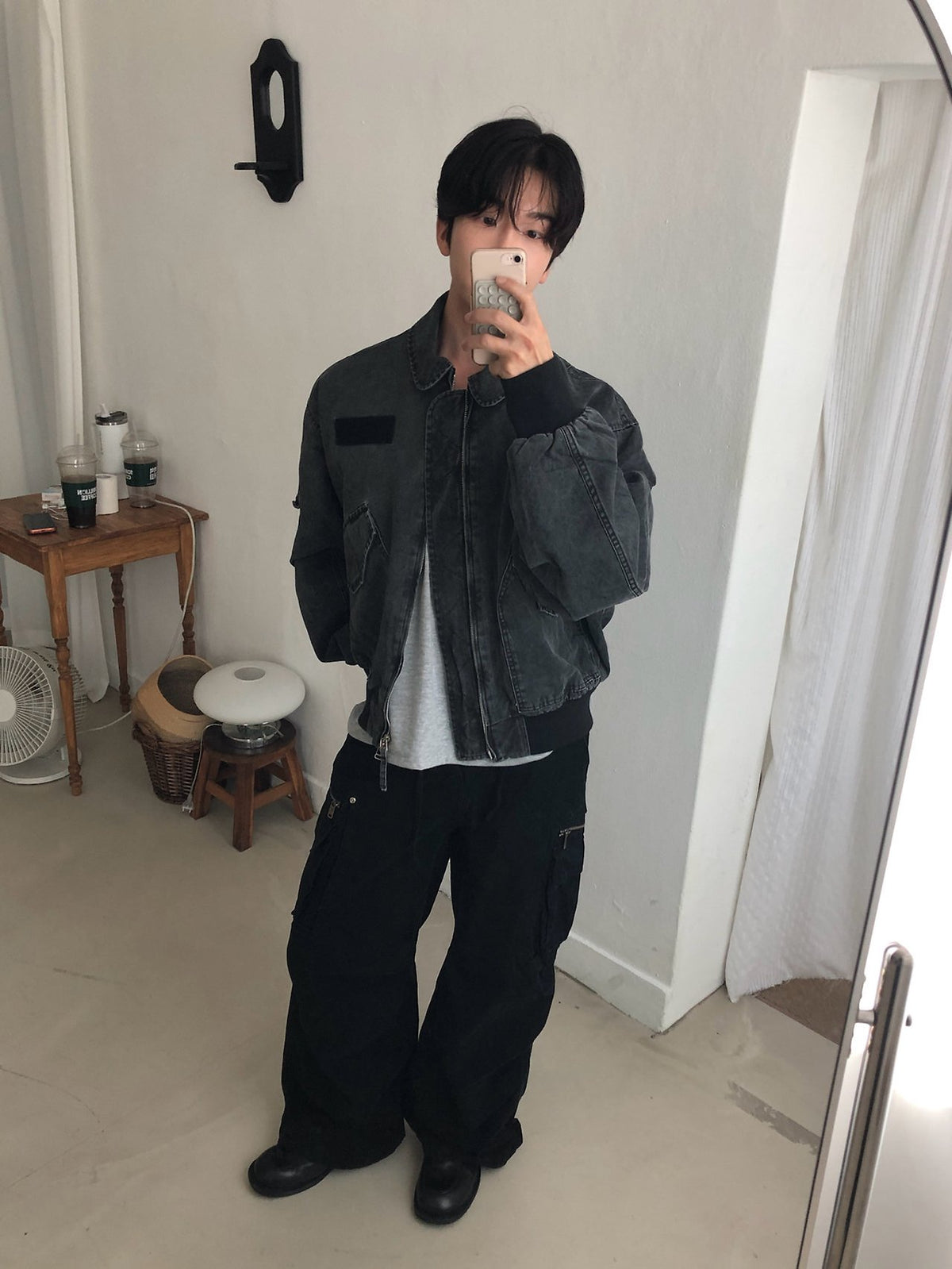 MAGNOLIA Welling Flight Jacket(BLACK, BROWN) 商品画像7/15