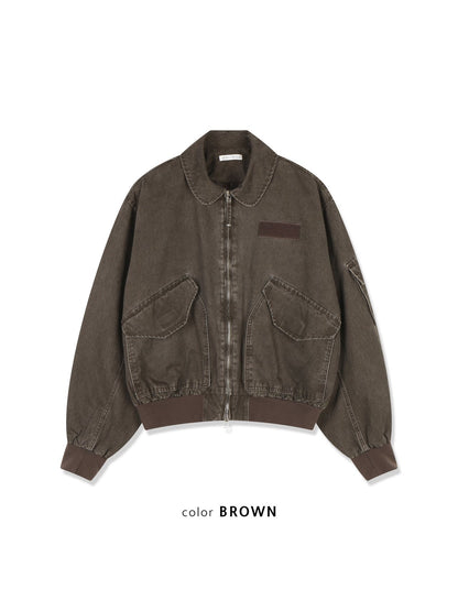 MAGNOLIA Welling Flight Jacket(BLACK, BROWN) 商品画像9/15
