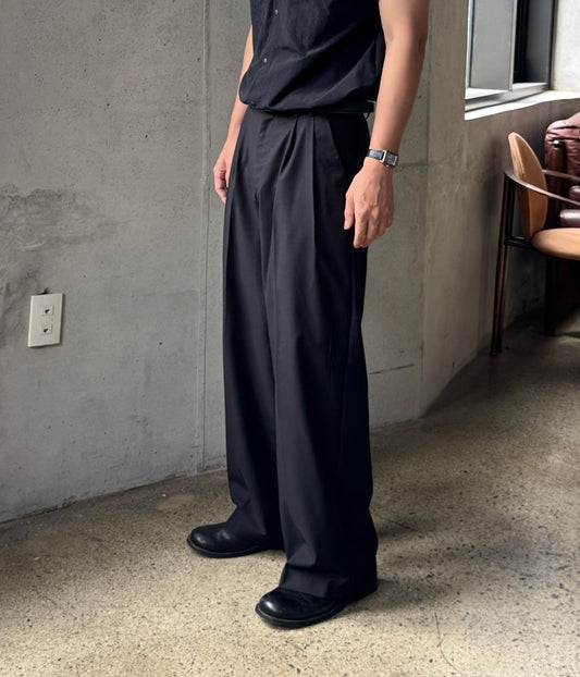 MAGNOLIA Wide Belted Slacks(BLACK,GRAY) 商品画像2/27