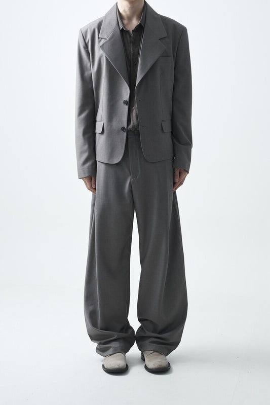 MAGNOLIA Wide Lapel Cropped Setup(BLACK,CHARCOAL) 商品画像1/30