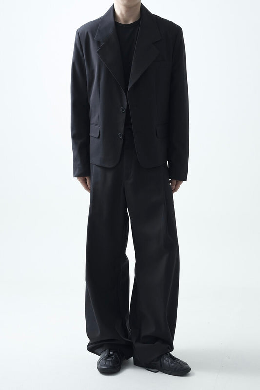 MAGNOLIA Wide Lapel Cropped Setup(BLACK,CHARCOAL) 商品画像2/30