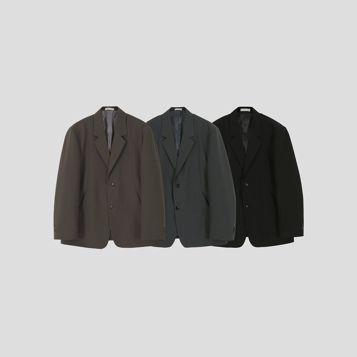 MAGNOLIA Wide Tailored Jacket(BLACK,MOCHA,GRAYISH BLUE) 商品画像1/14