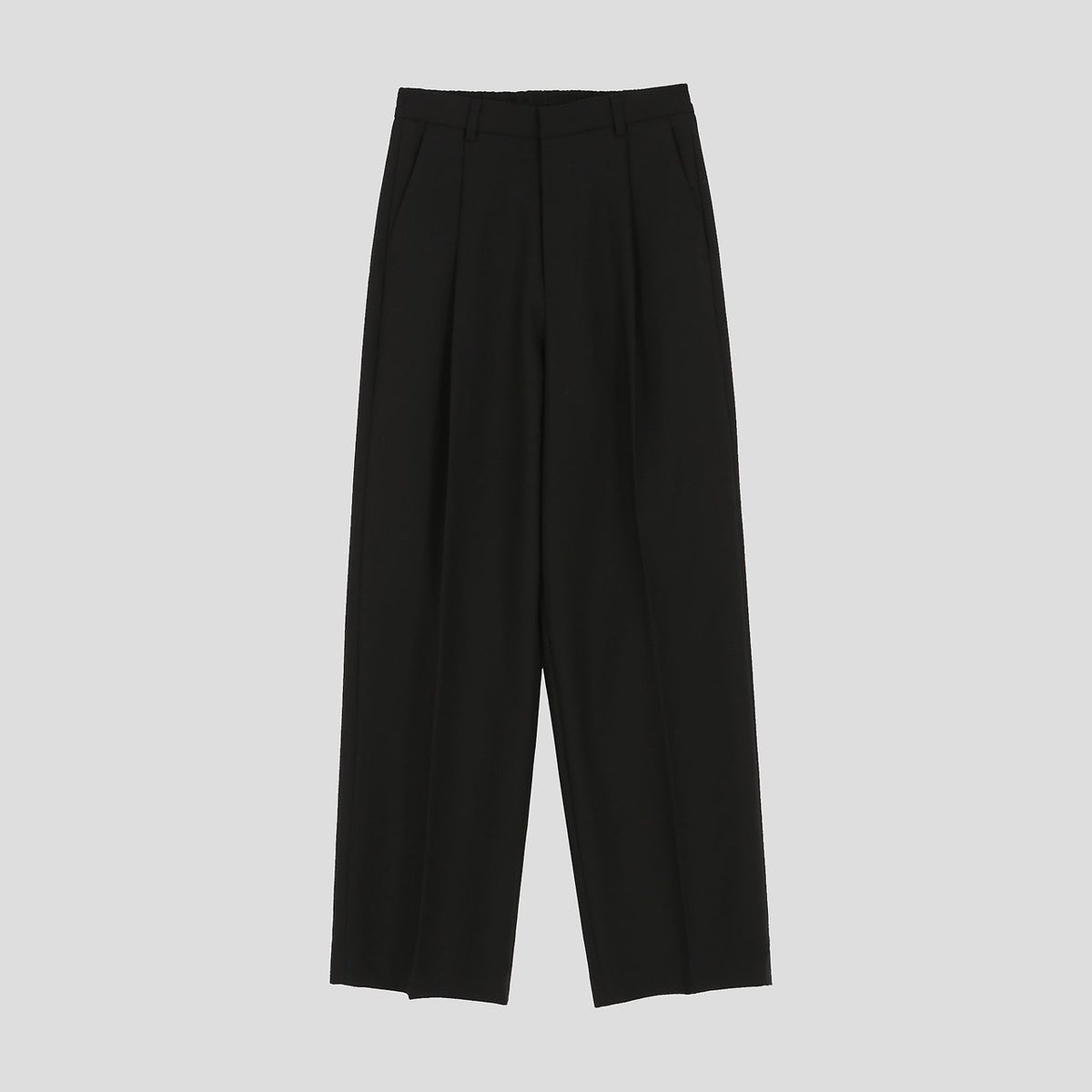 MAGNOLIA Wide Tuck Slacks(BLACK,MOCHA,GRAYISH BLUE) 商品画像3/14