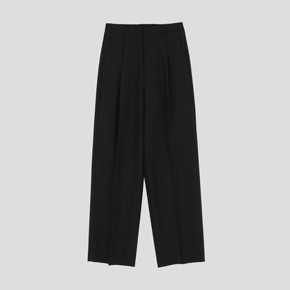MAGNOLIA Wide Tuck Slacks(BLACK,MOCHA,GRAYISH BLUE) 商品画像3/14