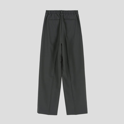 MAGNOLIA Wide Tuck Slacks(BLACK,MOCHA,GRAYISH BLUE) 商品画像6/14