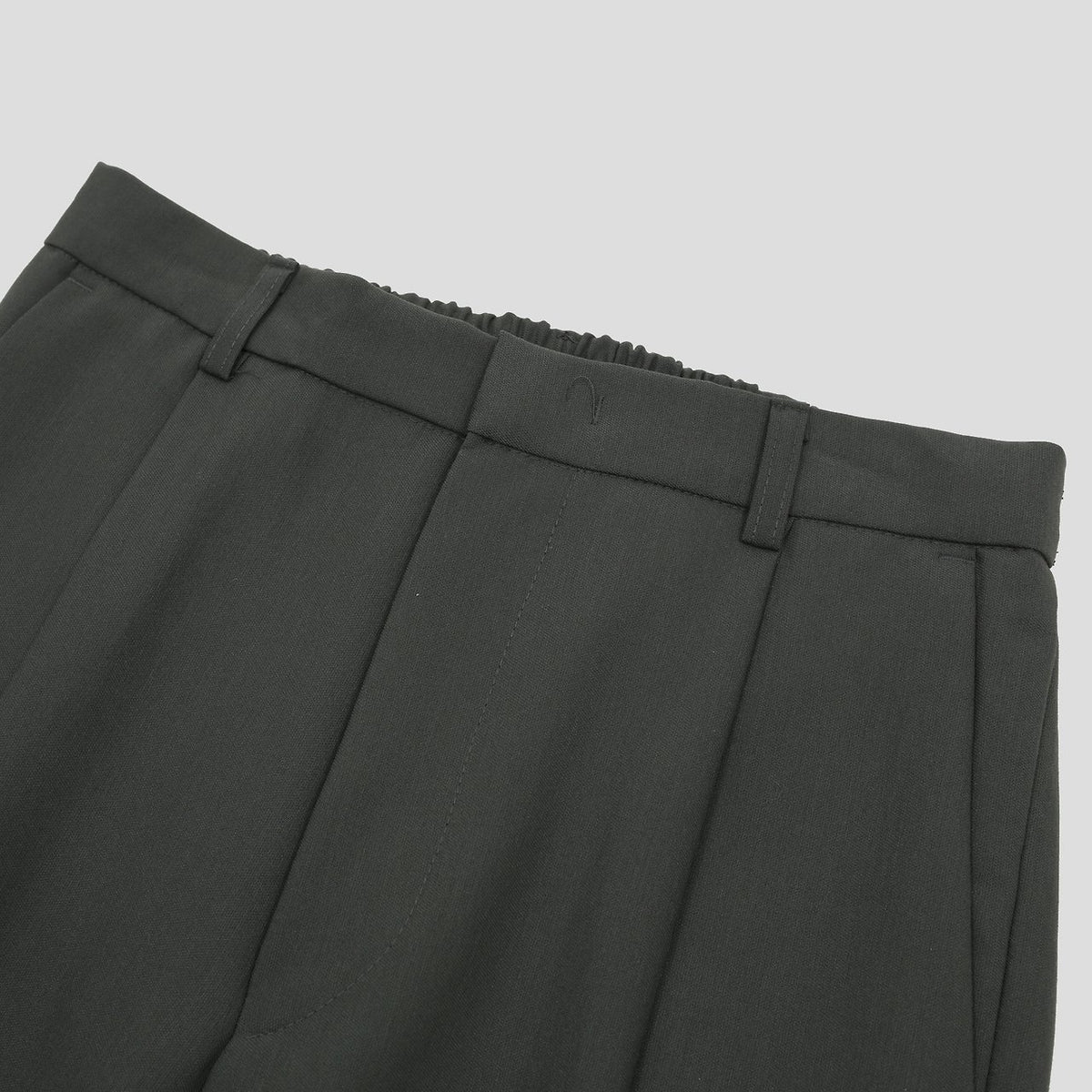 MAGNOLIA Wide Tuck Slacks(BLACK,MOCHA,GRAYISH BLUE) 商品画像7/14