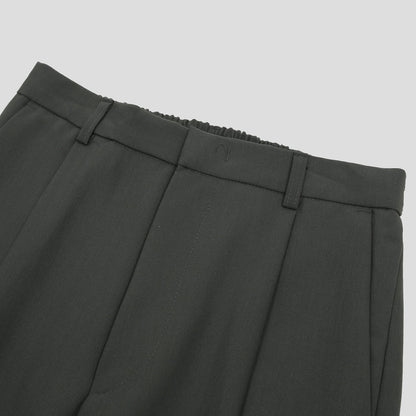 MAGNOLIA Wide Tuck Slacks(BLACK,MOCHA,GRAYISH BLUE) 商品画像7/14