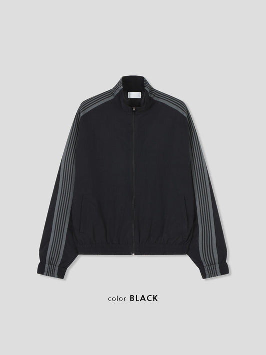 Wind Track Zip-Up Jacket BLACK