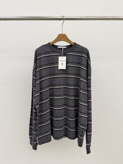 MAGNOLIA Windsor Stone Stripe Tee(IVORY,NAVY,CHARCOAL,BLACK) 商品画像9/12