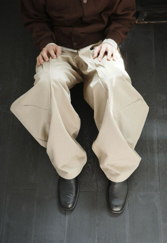 MAGNOLIA Wood Dart Curved Pants(CHARCOAL,BEIGE,BROWN,BLACK) 商品画像5/26