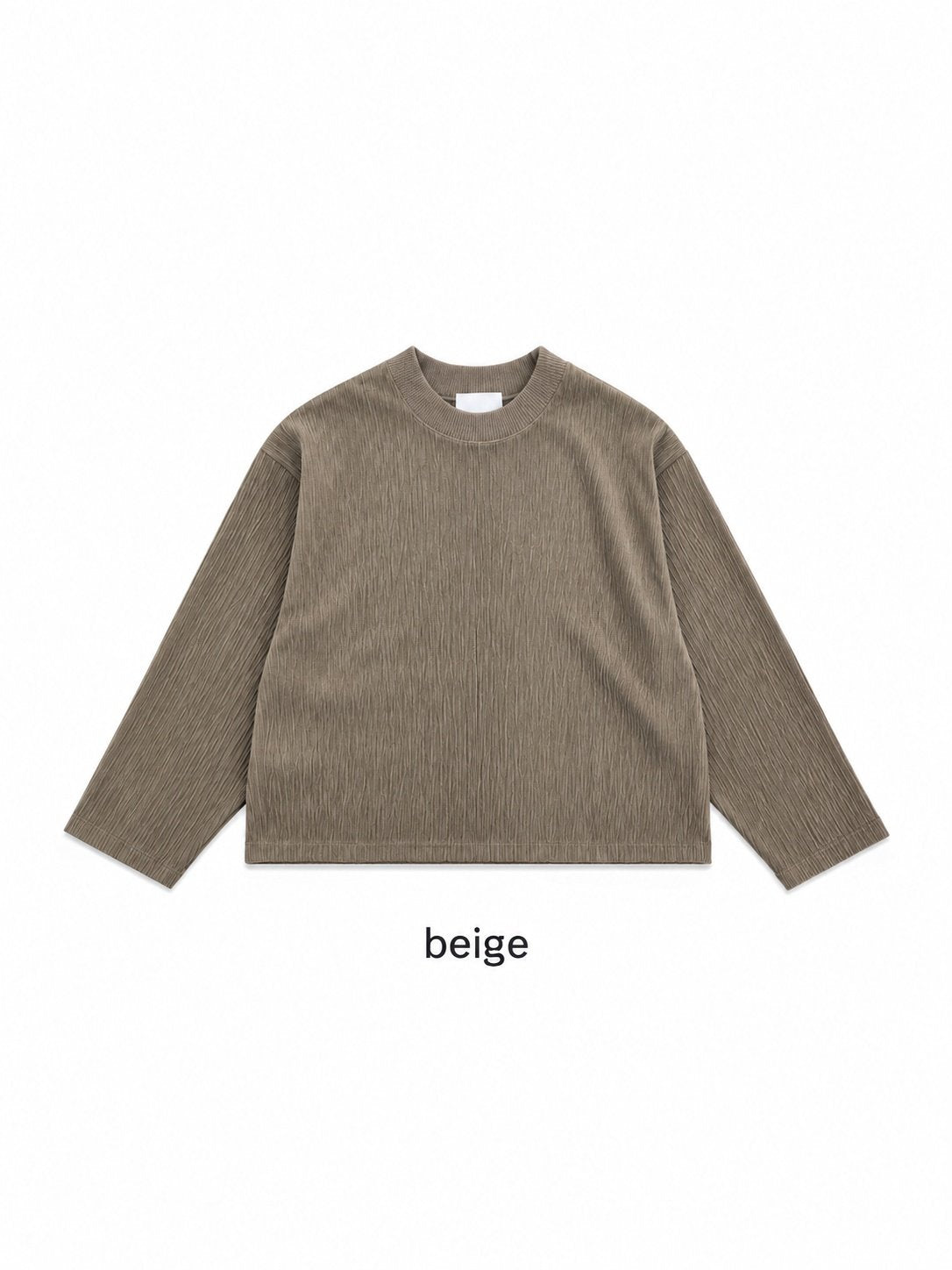 MAGNOLIA Wood Rib Crop Long Sleeve Tee(IVORY,BEIGE,BLACK) 商品画像2/9