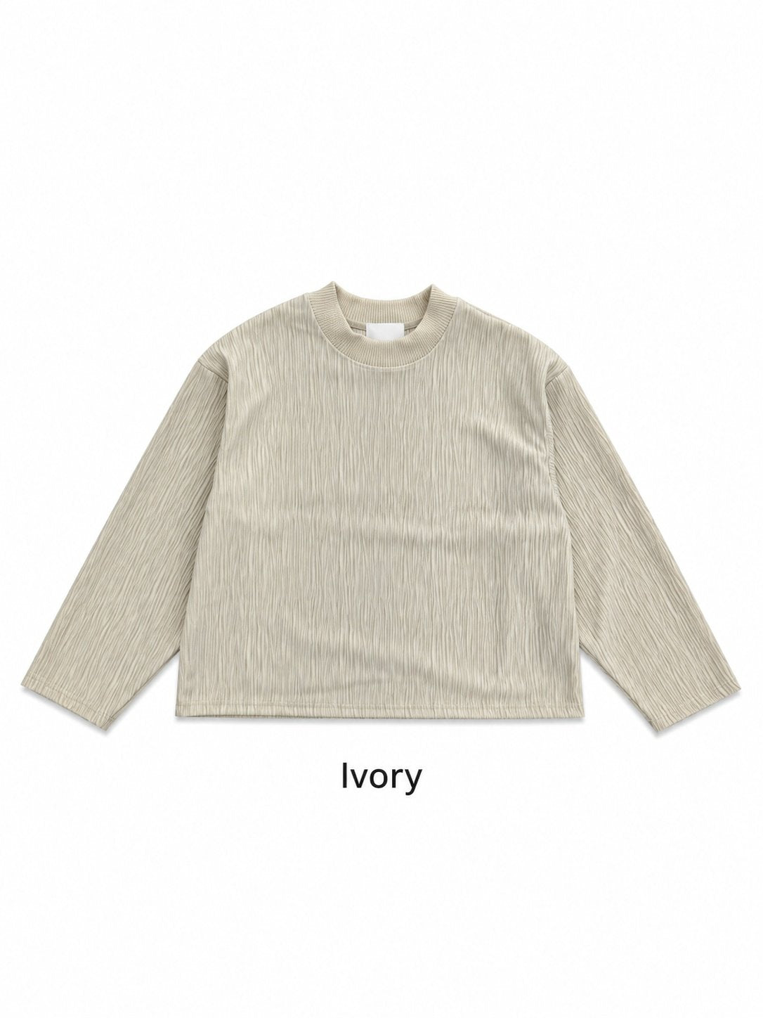 MAGNOLIA Wood Rib Crop Long Sleeve Tee(IVORY,BEIGE,BLACK) 商品画像3/9
