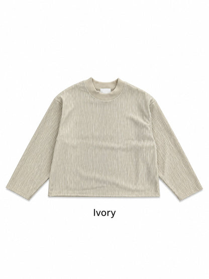 MAGNOLIA Wood Rib Crop Long Sleeve Tee(IVORY,BEIGE,BLACK) 商品画像3/9