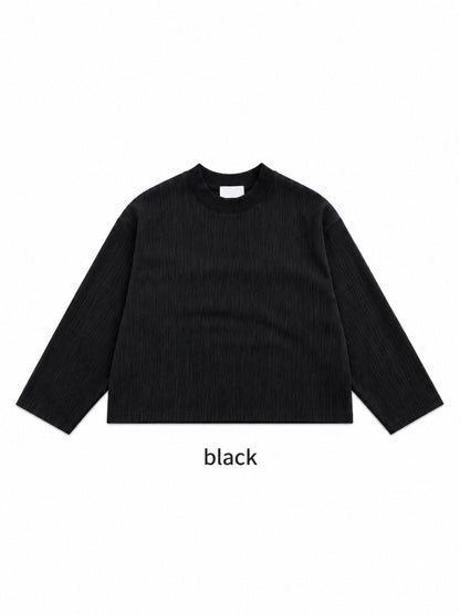 MAGNOLIA Wood Rib Crop Long Sleeve Tee(IVORY,BEIGE,BLACK) 商品画像4/9