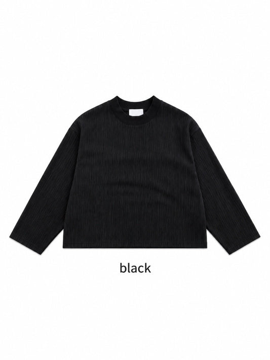 MAGNOLIA Wood Rib Crop Long Sleeve Tee(IVORY,BEIGE,BLACK) 商品画像4/9