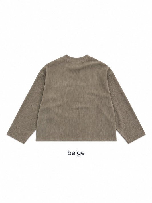 MAGNOLIA Wood Rib Crop Long Sleeve Tee(IVORY,BEIGE,BLACK) 商品画像5/9