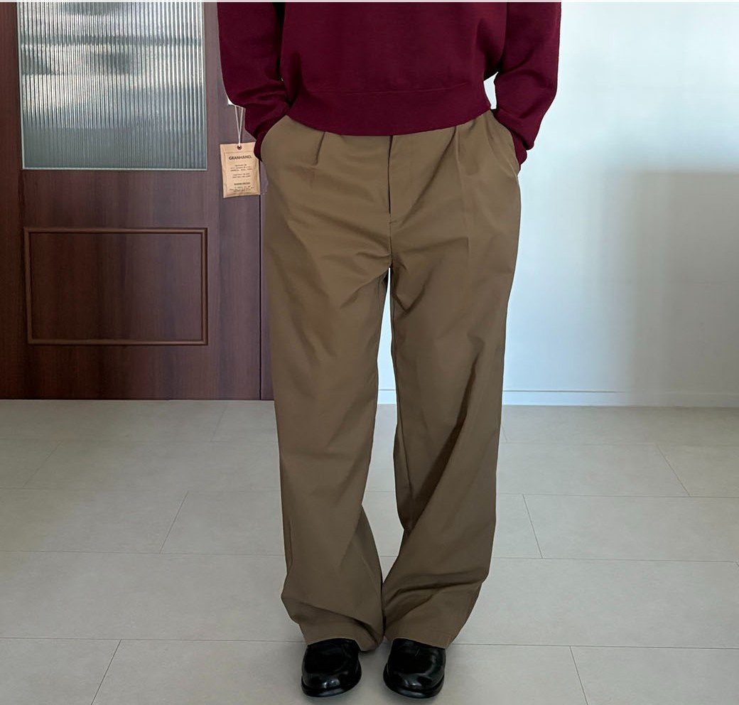 MAGNOLIA Youth One-Tuck Pants(BLACK,NAVY,MOCHA,KHAKI,LIGHT GRAY) 商品画像14/19