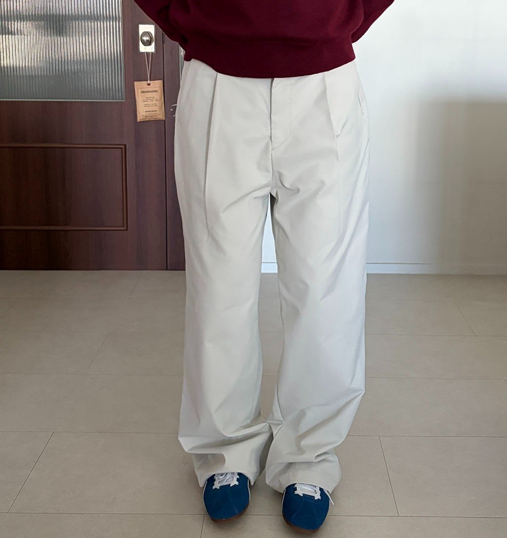 MAGNOLIA Youth One-Tuck Pants(BLACK,NAVY,MOCHA,KHAKI,LIGHT GRAY) 商品画像15/19
