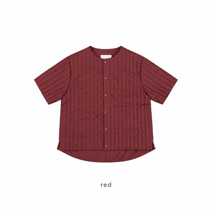 Quilted Short Sleeve Padded Jacket