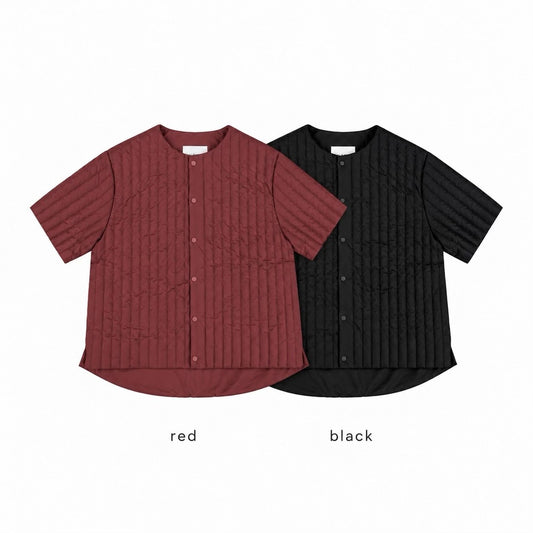 Quilted Short Sleeve Padded Jacket