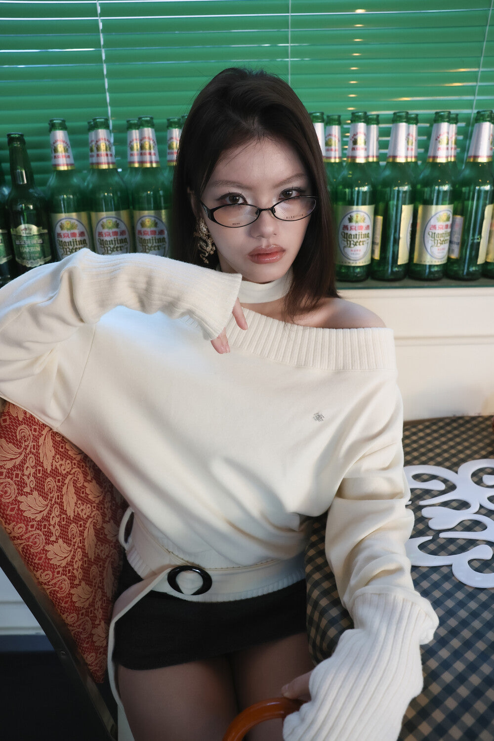 MIAE クラシック スカート グレー カジュアルスタイル｜韓国ファッション 通販 20代 30代