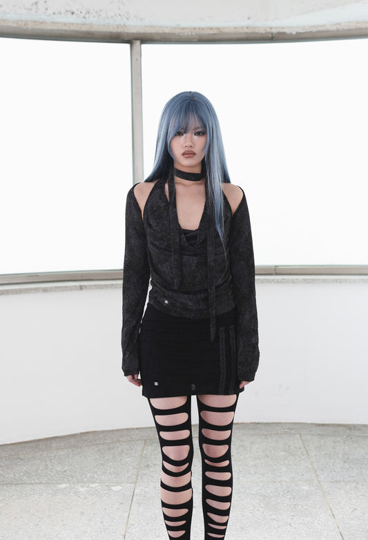 MIAE フローラル ジャカード スカート ブラック パッケージ｜洗練されたコーデ ミニマム韓国ブランド