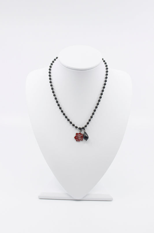 MIAE ブラックローズ チョーカー シンプルスタイル｜韓国デザイナーズブランド アクセサリー