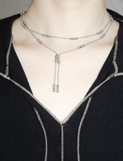 MIAE 歲寒松柏 チュ ネックレス 着用｜韓国ミニマルファッション アクセサリー レディース