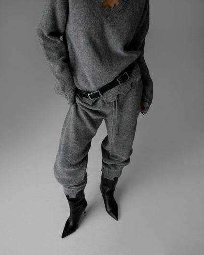 【PAPERMOON ペーパームーン】AW / Vintage Fuzzy Cashmere Wool Jogger Pants