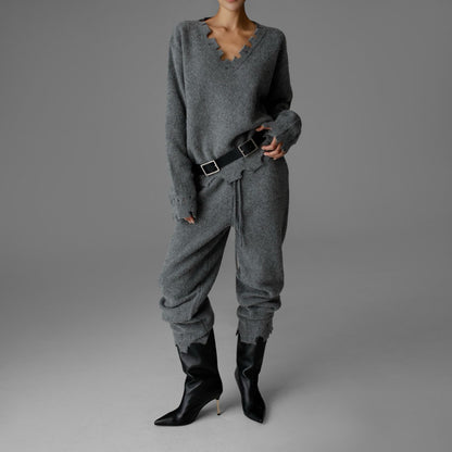 【PAPERMOON ペーパームーン】AW / Vintage Fuzzy Cashmere Wool Jogger Pants