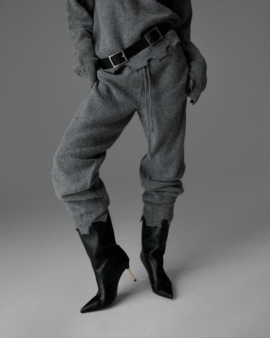 【PAPERMOON ペーパームーン】AW / Vintage Fuzzy Cashmere Wool Jogger Pants