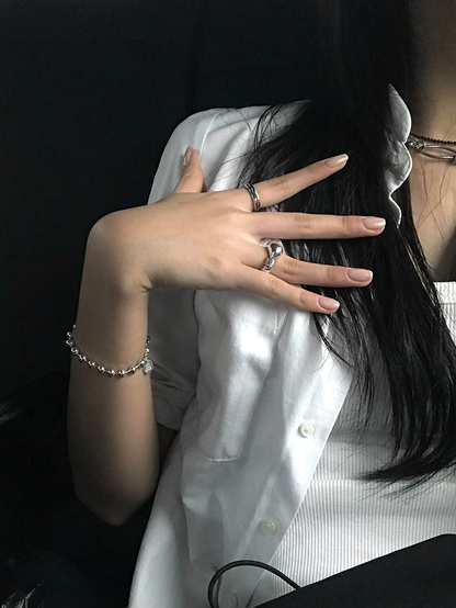 【pinekim パインキム】Pine Ring with layered chain