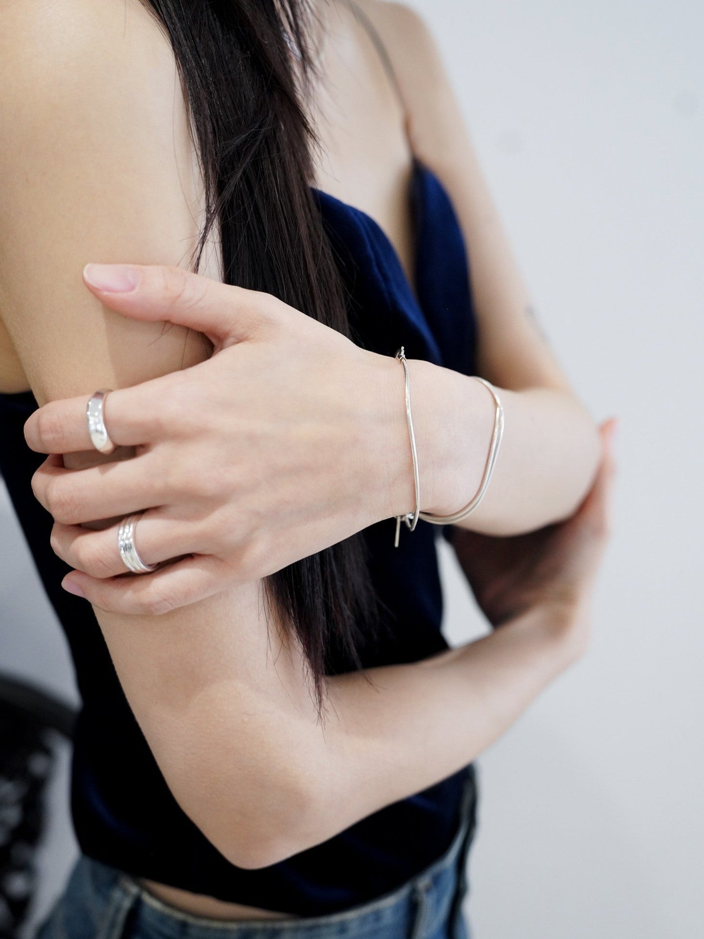 韓国ファッション アクセサリー pinekim シンプル ブレスレット