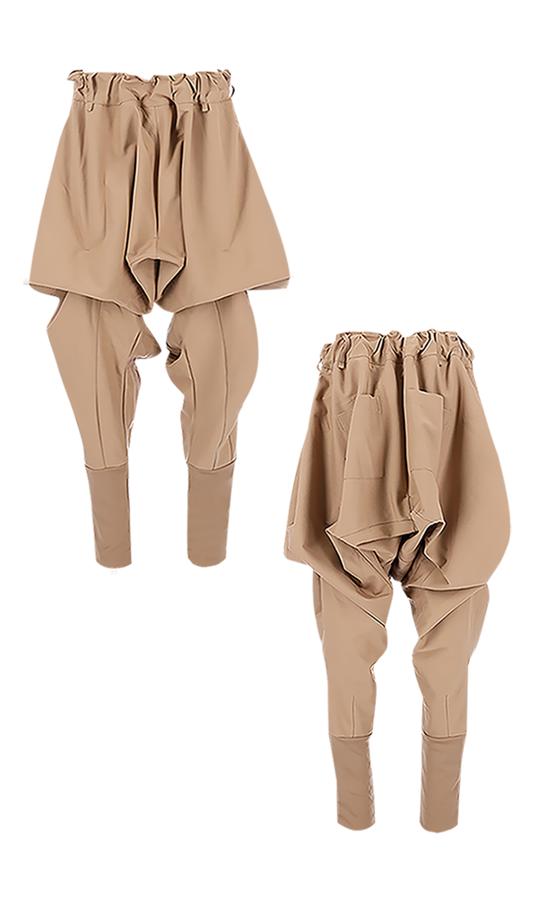 WooStore Reculer 韓国ブランド スカートシルエット バギーパンツ ベージュ 通販 関税込 正規品