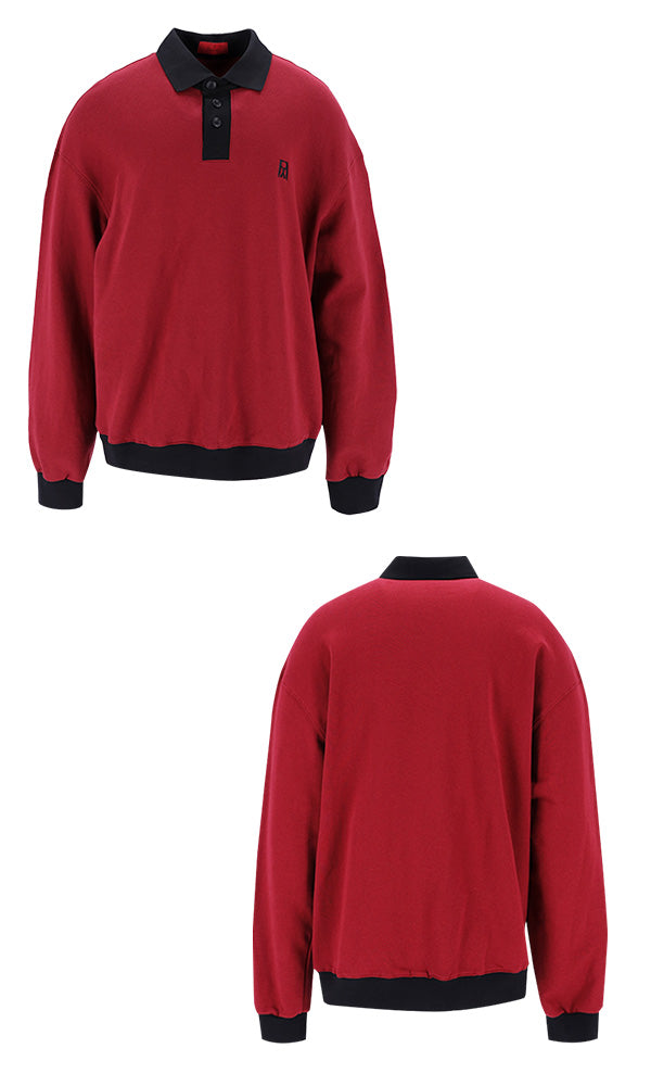 WooStore Reculer 韓国ブランド オーバーサイズスウェット バーガンディ 通販 関税込 正規品