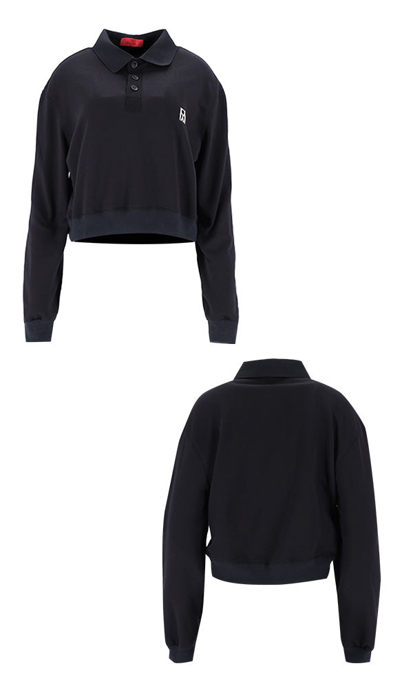 WooStore Reculer 韓国ブランド クロップドスウェット ブラック 通販 関税込 正規品