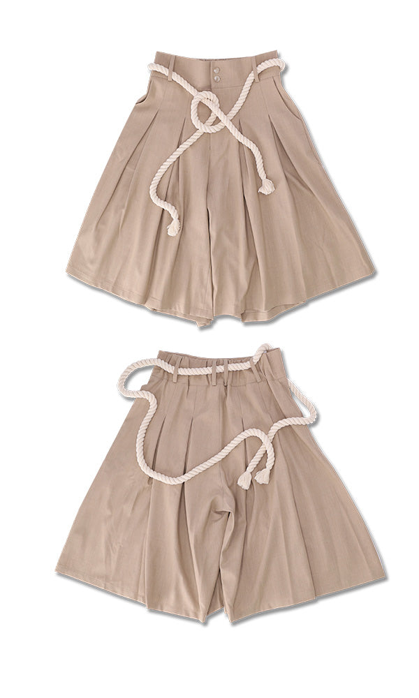 WooStore Reculer 韓国ブランド キュロットパンツ ベージュ 通販 関税込 正規品