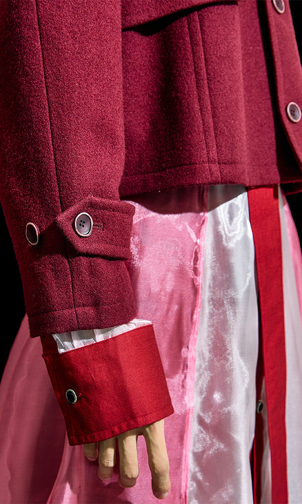 洗練された韓国 ファッション メンズクロップドトレンチ