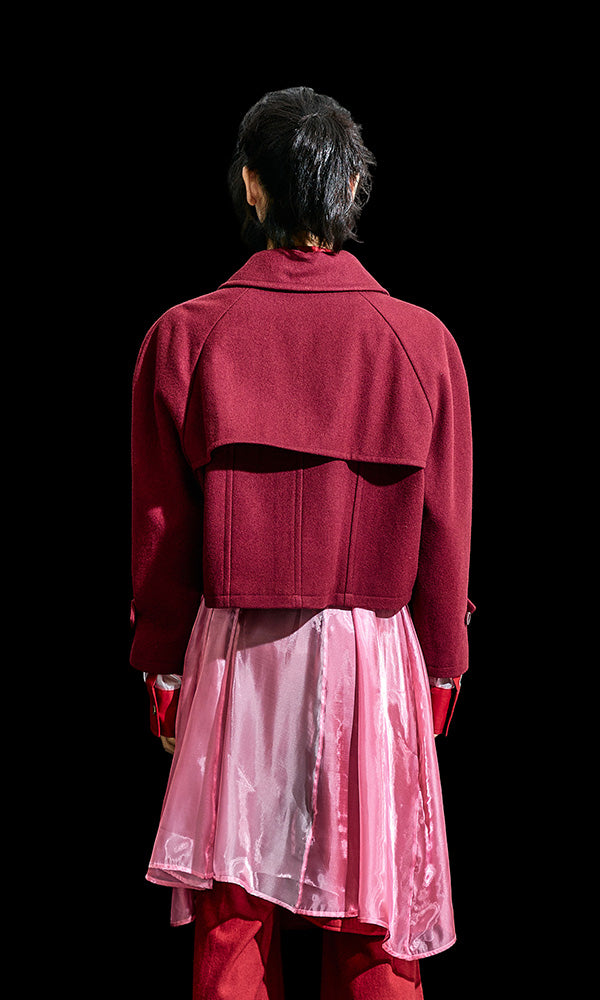 バーガンディが映える韓国ファッション 大人コーディネート